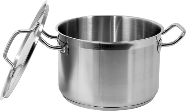 MEDIUM GRYDE MED LÅG I RUSTFRIT STÅL 24X16 CM, 7,2 L - YG-00023
