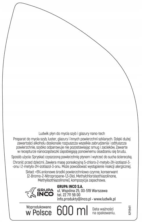 Ludiwk glas- og fliserens 600 ml grøn æble