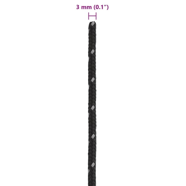 vidaXL teltreb med strammere, reflekterende elementer, 50 m, 3 mm