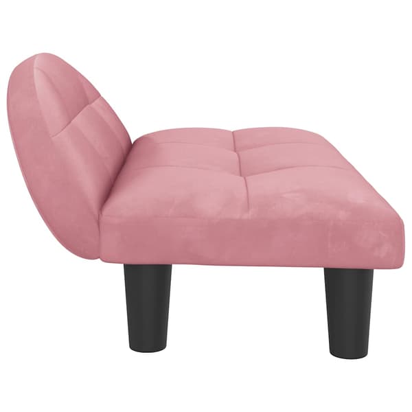 vidaXL Hundbädd, Rosa, 70x52x30 cm, Sammet