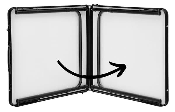 TRIP foldbart campingbord 120x60 cm sort træ sort