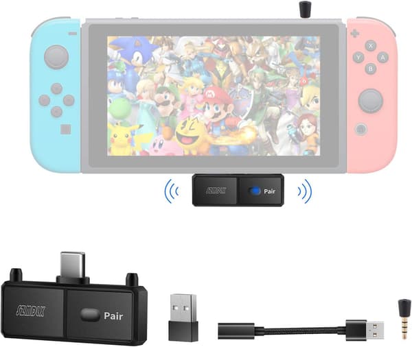 BLUETOOTH-SOVITIN USB-C-LÄHETIN ÄÄNENSIIRTO NINTENDO SWITCH/PS4