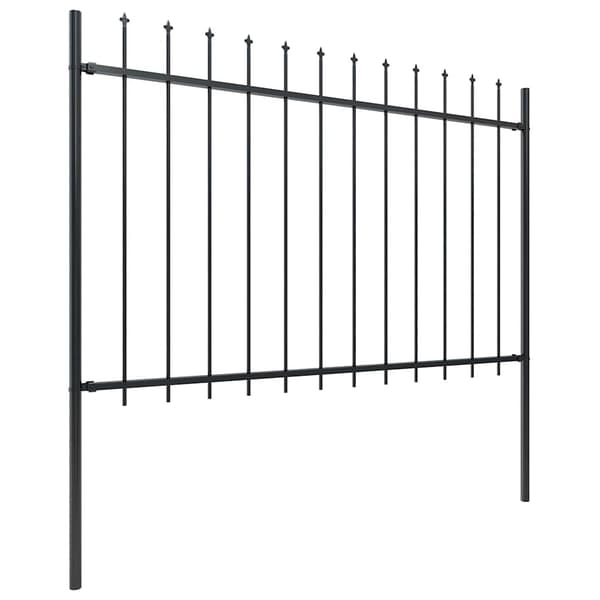 vidaXL piggehegn, stål, 3,4 x 1,2 m, sort