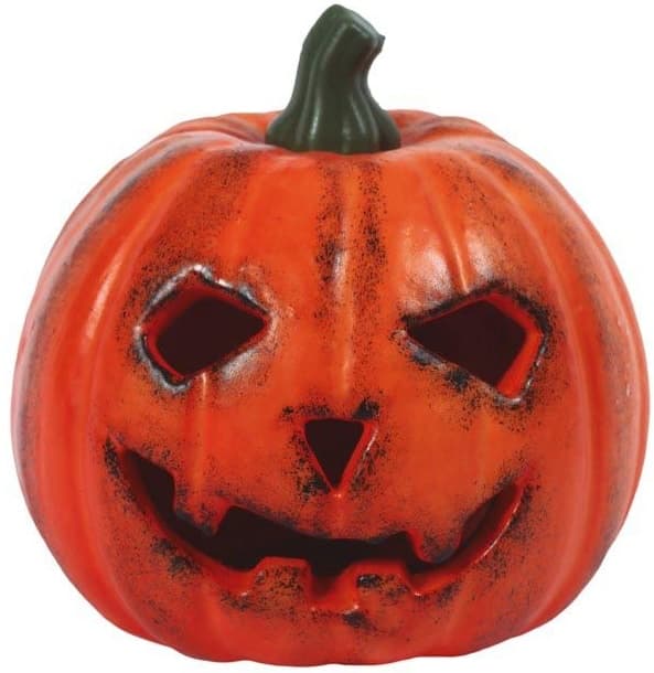 Glödande pumpa halloweenprydnad 16 cm