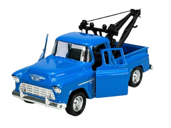 WELLY VAGNSBIL 1955 CHEVY STEPSIDE BÄRGNINGSLASTBIL BLÅ 1:34 43765