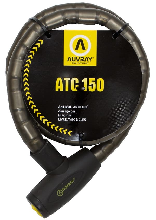 AUVRAY ATC150 säkerhetsvajer med lås - längd 150 cm, diameter 25 mm