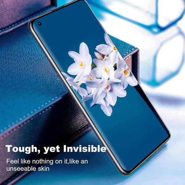 2x Hærdet glas til Oneplus 9 Pro, sort, afrundet ramme, holdbar