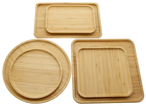 TRÆBAMBUSTALLERKEN TIL SERVERING AF MAD 20x20 cm