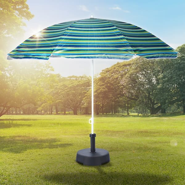 Strandparasol med fod 147 cm
