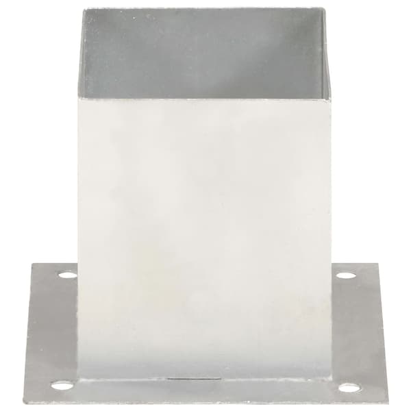 vidaXL Stolpsocklar, 4 st, galvaniserad metall, 121 mm