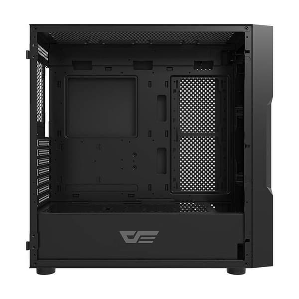 Darkflash DK431 Glas Computerkabinet (Sort) + 4 RGB Blæsere