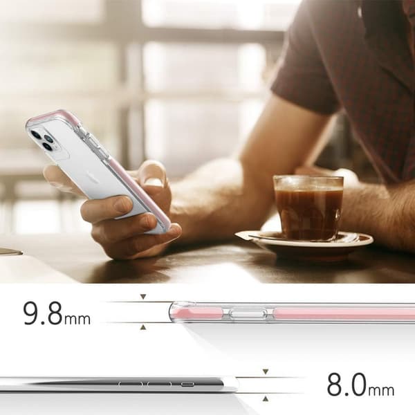 ETUI TIL APPLE IPHONE 11 PRO, GENNEM BAGSIDEN, SOLID, STÆRKE KANTER, LYSERØD