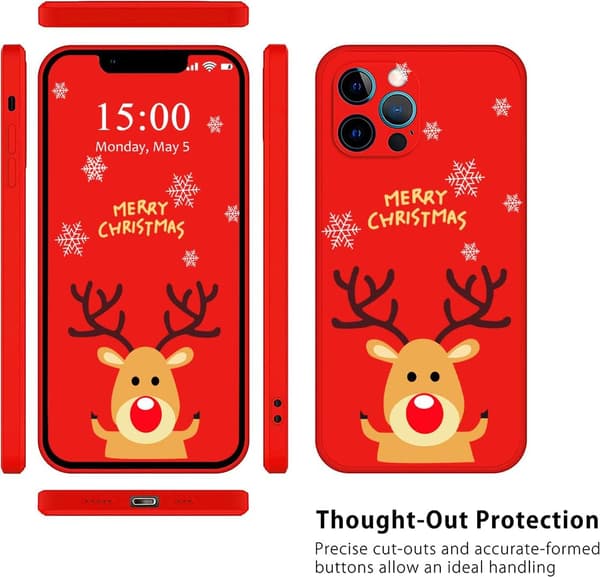 APPLE IPHONE 11 PUNAINEN JOULUKUORET + 2 KARKAISTU LASIA