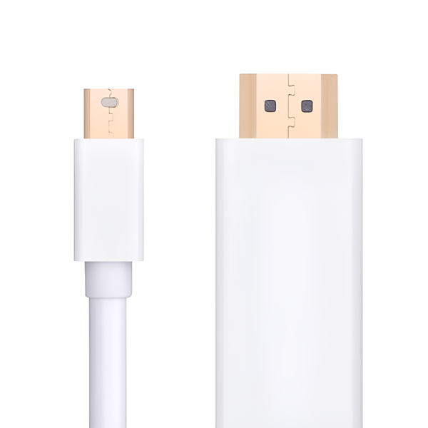 Mini DisplayPort til HDMI 1,8 m hvid adapterkabel