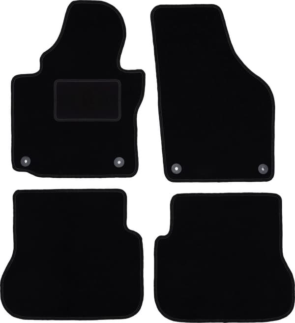 Velourmattor set för Volkswagen Caddy 2K minivan (2004-2010)