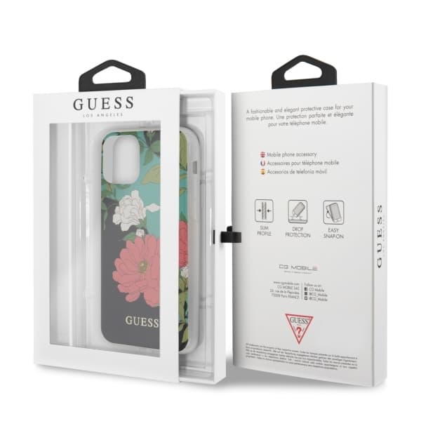 Guess GUHCN65IMLFL01 iPhone 11 Pro Maxsort/sort N°1 Blomsterkollektion