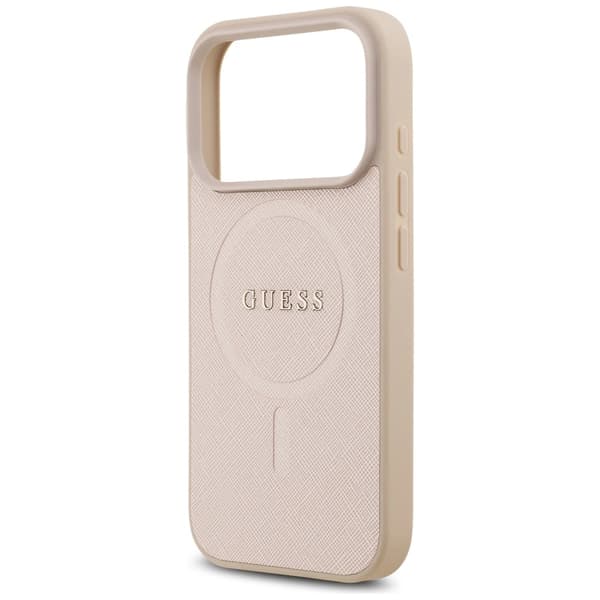 Guess Saffiano Classic Logo MagSafe-etui til iPhone 17 Pro - Pink