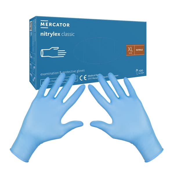 Nitrilhandskar XL blå Mercator Nitrylex Classic 100 stycken