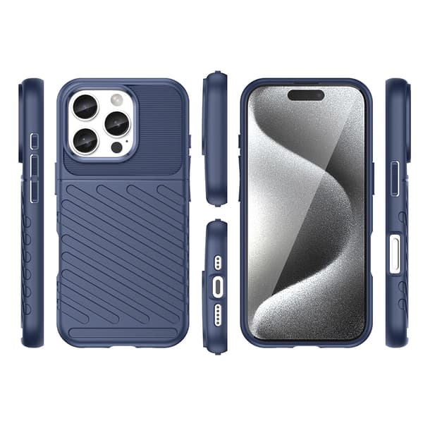 Thunder-cover til iPhone 16 Pro Max - Blå