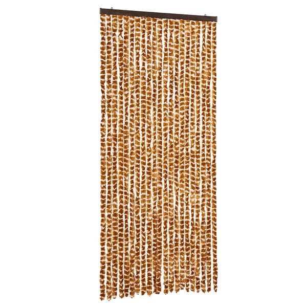 vidaXL Flugnät ockra och vit 90x200 cm chenille