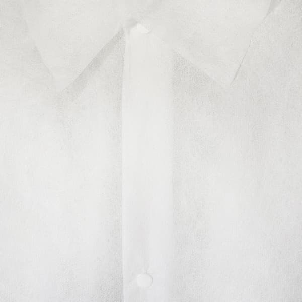 Engångsförkläde vitt XXXL med tryckknappar (22g non-woven) 1 st.