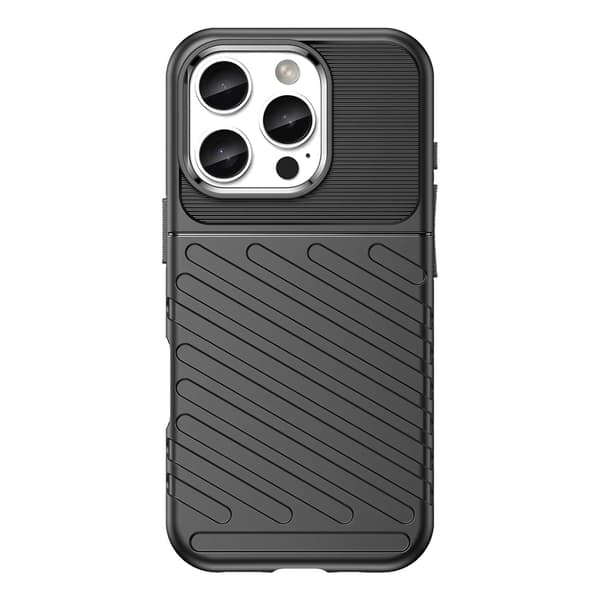 Thunder-kotelo iPhone 16 Prolle - musta