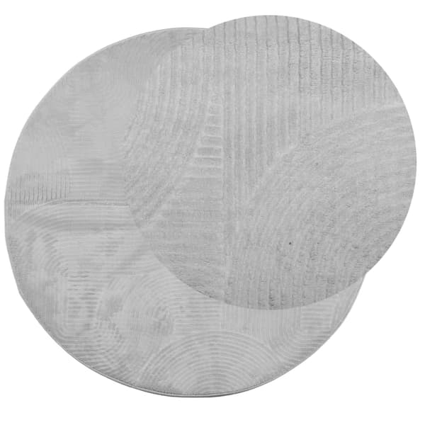 vidaXL IZA Matto, Matala, Harmaa, Ø 80 cm