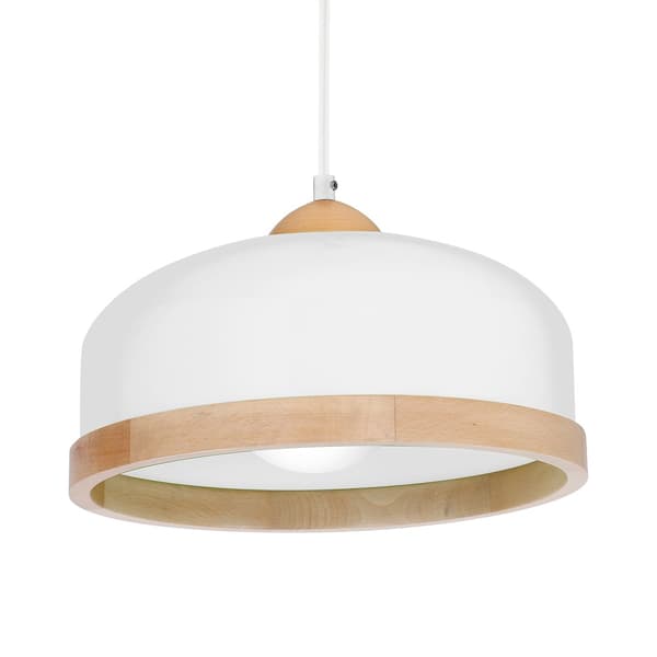 HÄNGLAMPA STUDIO 1 E27 VITT TRÄ MILAGRO MLP8848