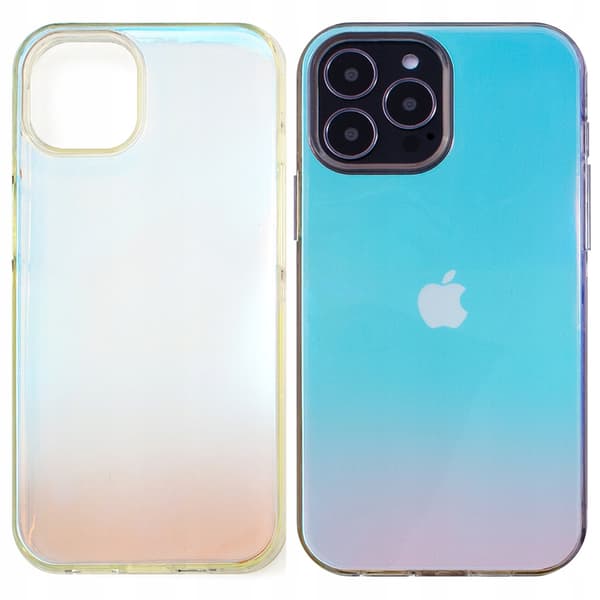 Aurora Etui iPhone 13 Pro Max Gel Iriserende Cover Blå