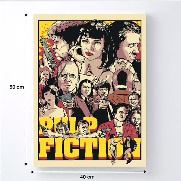 Målning med siffror med ram Pulp Fiction 40x50 cm