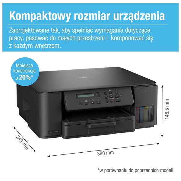 Brother DCP-T530DW multifunktionsprinter, A4, Wi-Fi, dupleks