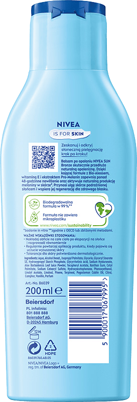 NIVEA SUN Balsam efter solning Bronze der forlænger solbrændingen 200 ml