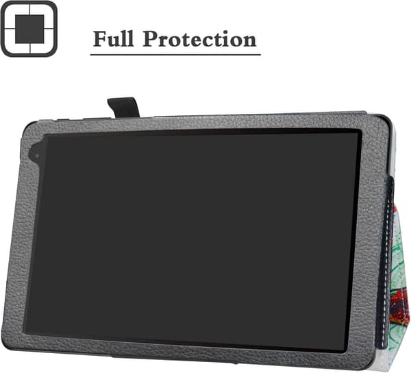 TABLET-ETUIS MED FLIP TIL ALCATEL 1T 10" 8082 FOLDBART FARVERIGT TRÆ
