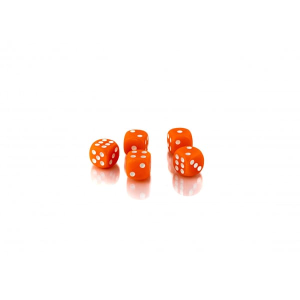 D6 1,1 cm RPG Orange Sekssidet Terning
