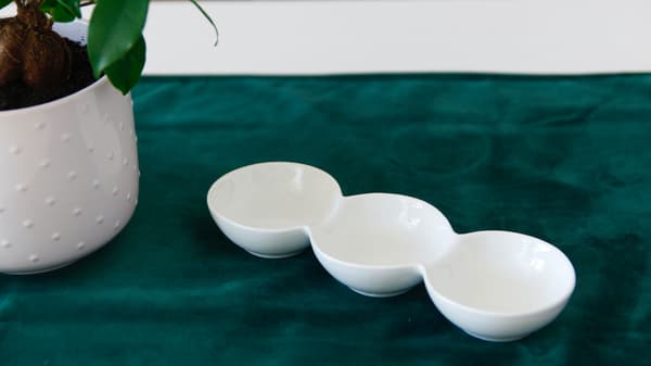 porcelænsbeholdere til dip og saucer