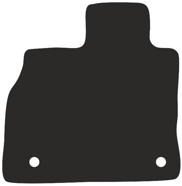 polyamid førermåtte til Nissan Leaf I hatchback 2010-2017 med gummibagside