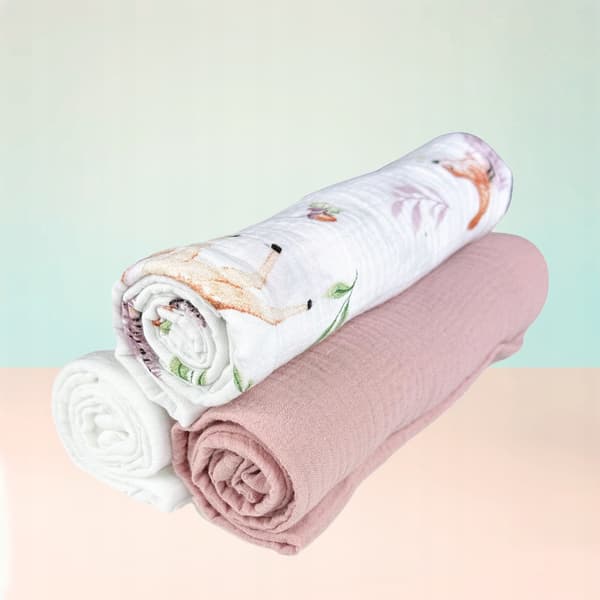 Plumeri Muslin Bleer Sæt med 3 Farver 70x70 cm