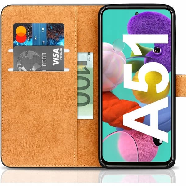 YNMEacc Læderetui med Rum til Samsung Galaxy S21 Sort