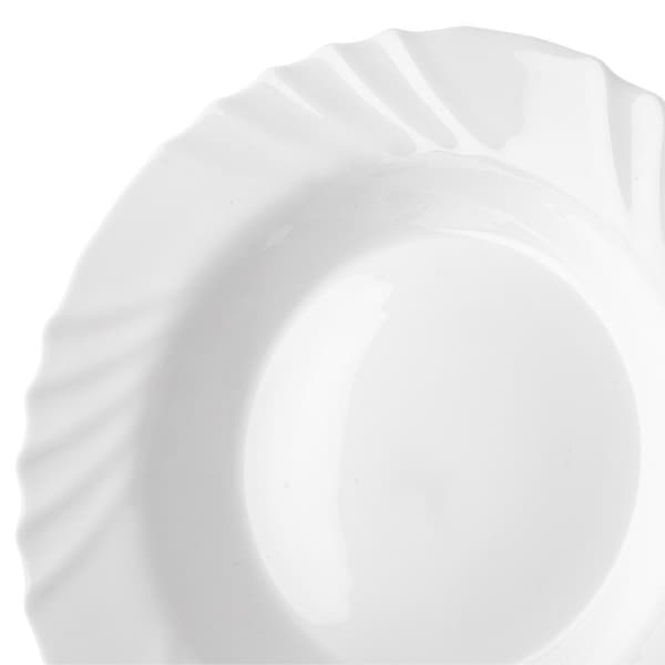 Djup glastallrik vit LUNA 22,5 cm, 350 ml