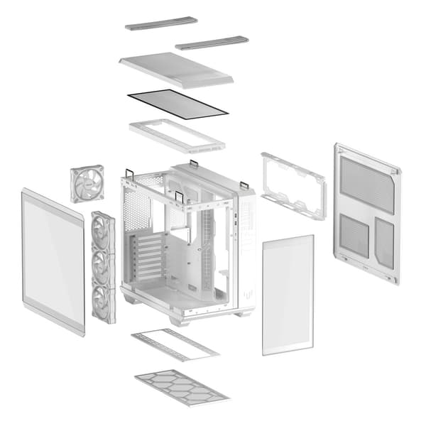 Asus TUF Gaming GT502 Horizon TG ARGB Vitt Chassi