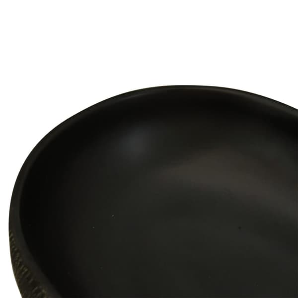 vidaXL bordvask, sort, oval, 59x40x14 cm, keramik