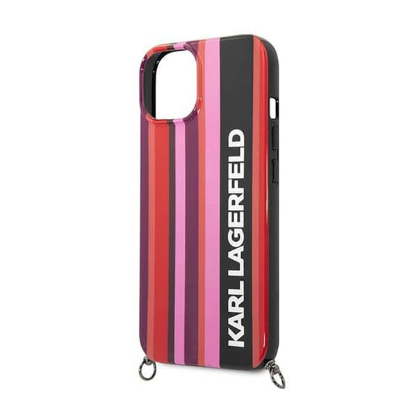 Karl Lagerfeld Color Stripes Strap - iPhone 14 cover (lyserød)