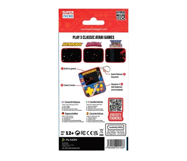 Bærbar konsol PLAION Evercade Super Micro Asteroids Multifarvet
