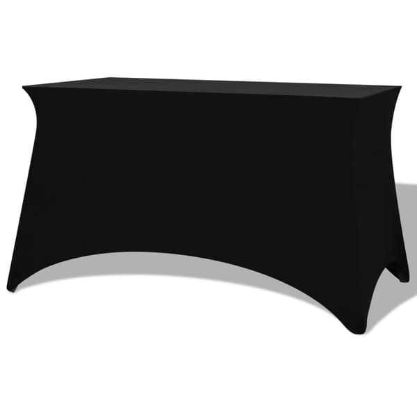 vidaXL Elastiskt bordsöverdrag 120x60,5x74 cm, 2 st, svart