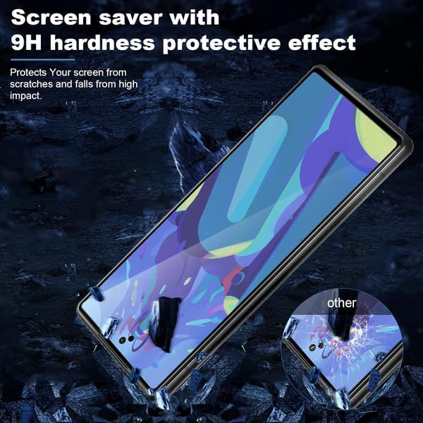 2x 9H hærdet glas til Google Pixel 6 med sort ramme, gennemsigtig