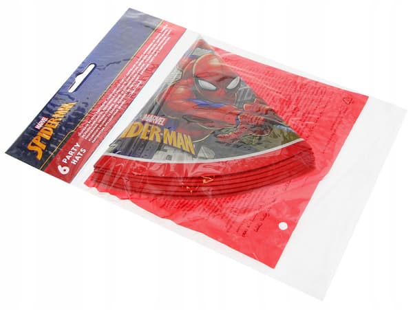 Spiderman Marvel födelsedagsmössor av papper 6 st
