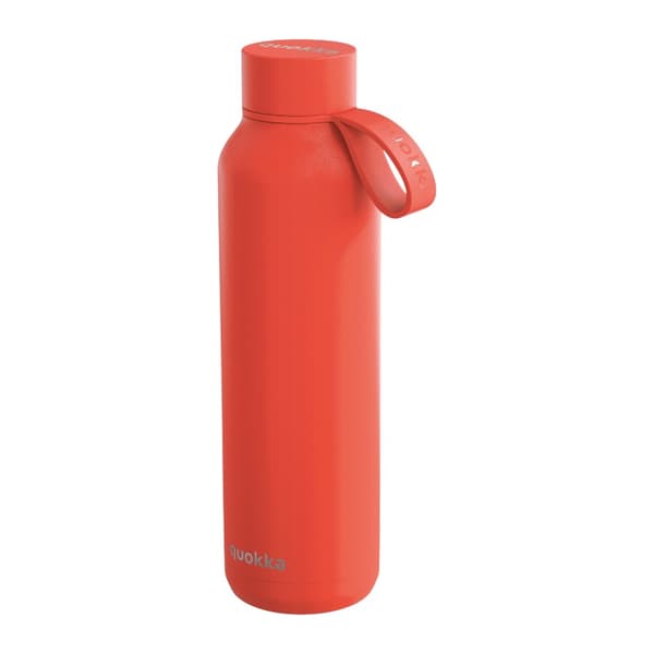 Quokka Solid med rem - 630 ml termos i rostfritt stål med rem (orange)