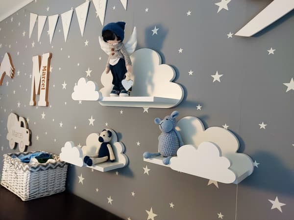 Cloud Shelves Set om 3 FANTASY EXTRA - Prestige, vit