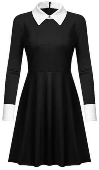 Wednesday Addams Kjole 134/140cm