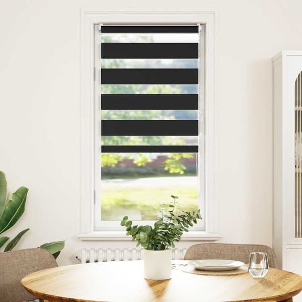 Zebra rullegardin (60 x 120 cm) sort